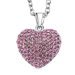 Crystal Heart Pendant with Chain (Size - 24+2 Ext) 
