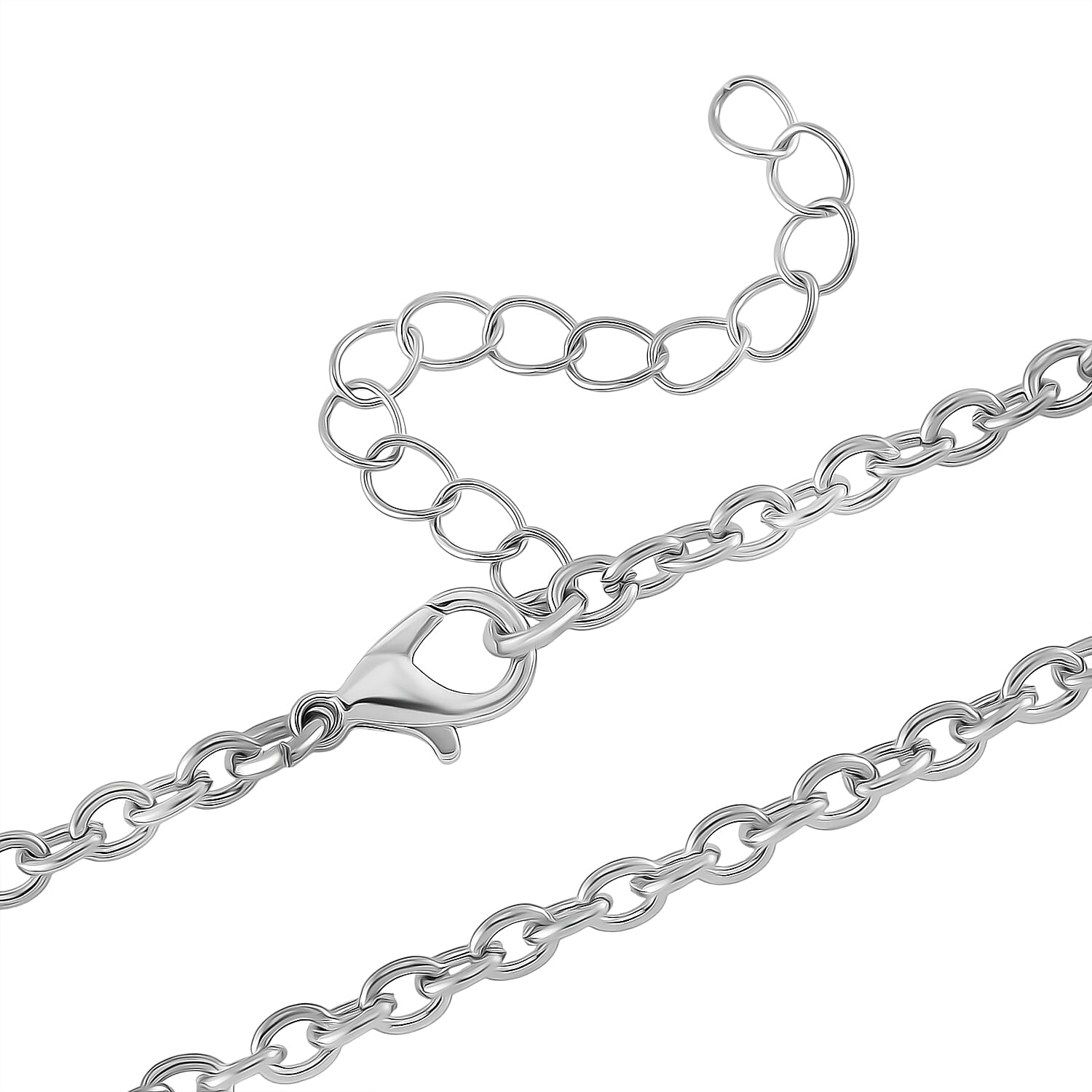 Crystal Heart Pendant with Chain (Size - 24+2 Ext) 