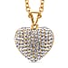 Austrian Yellow Crystal Pendant with Chain (Size 24-2 Ext) in Yellow Gold Tone