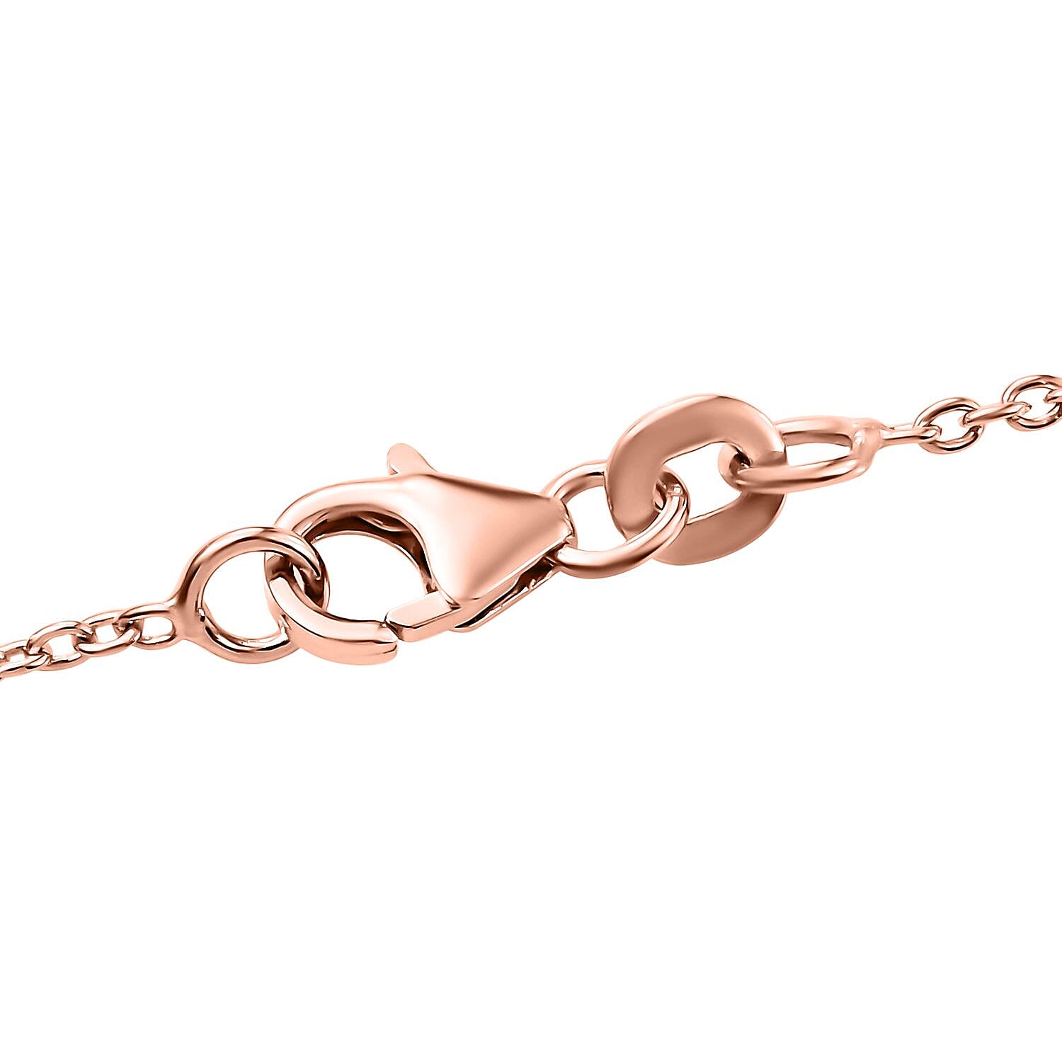 AAA Rose De France Amethyst Pendant with Chain (Size - 20) in 18K Vermeil Rose Gold Plated Sterling Silver 50.00 Ct, Silver Wt. 8.10 Gms.