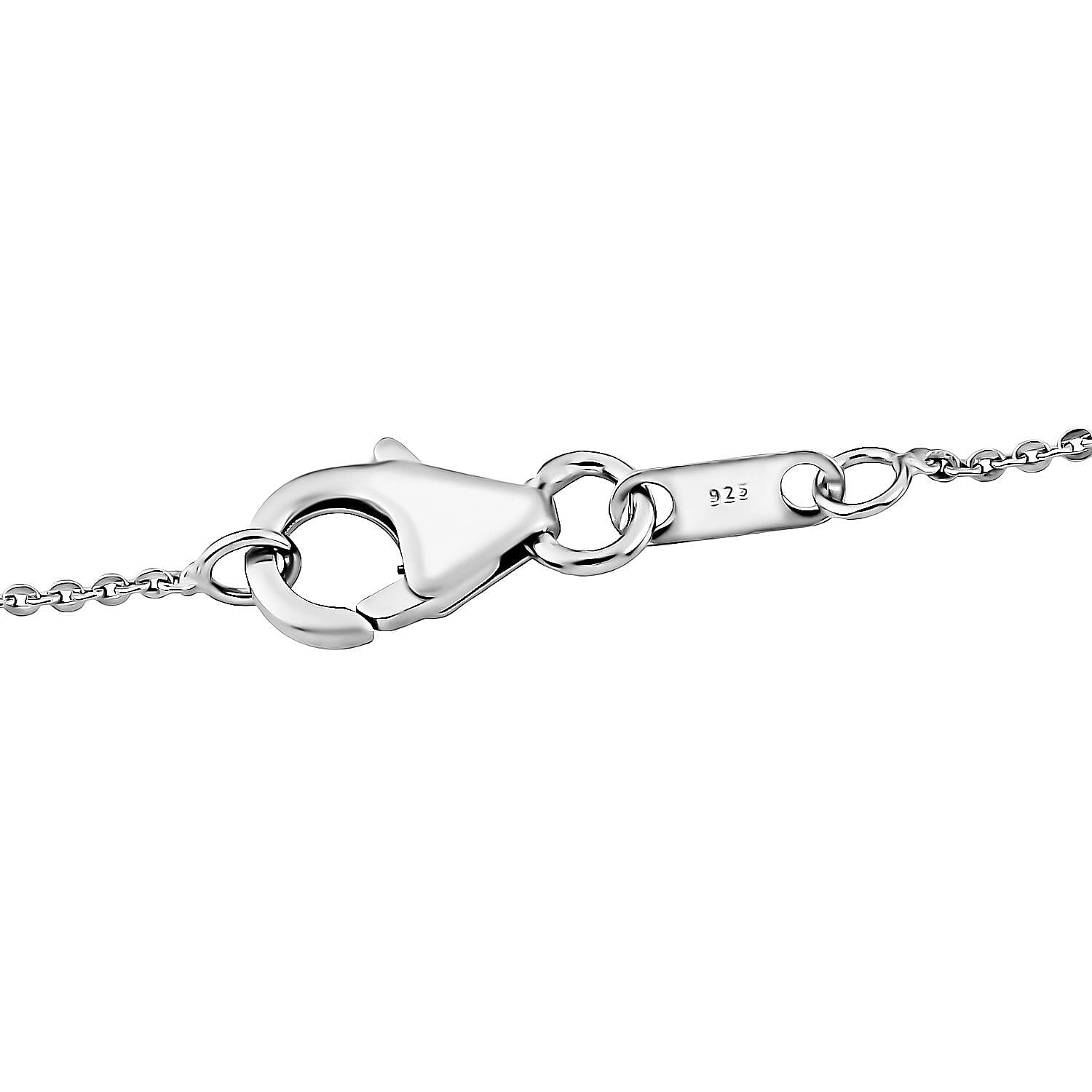 AAA African Amethyst & White Zircon Pendant with Chain (Size - 20) in Rhodium Overlay Sterling Silver 2.10 Ct.