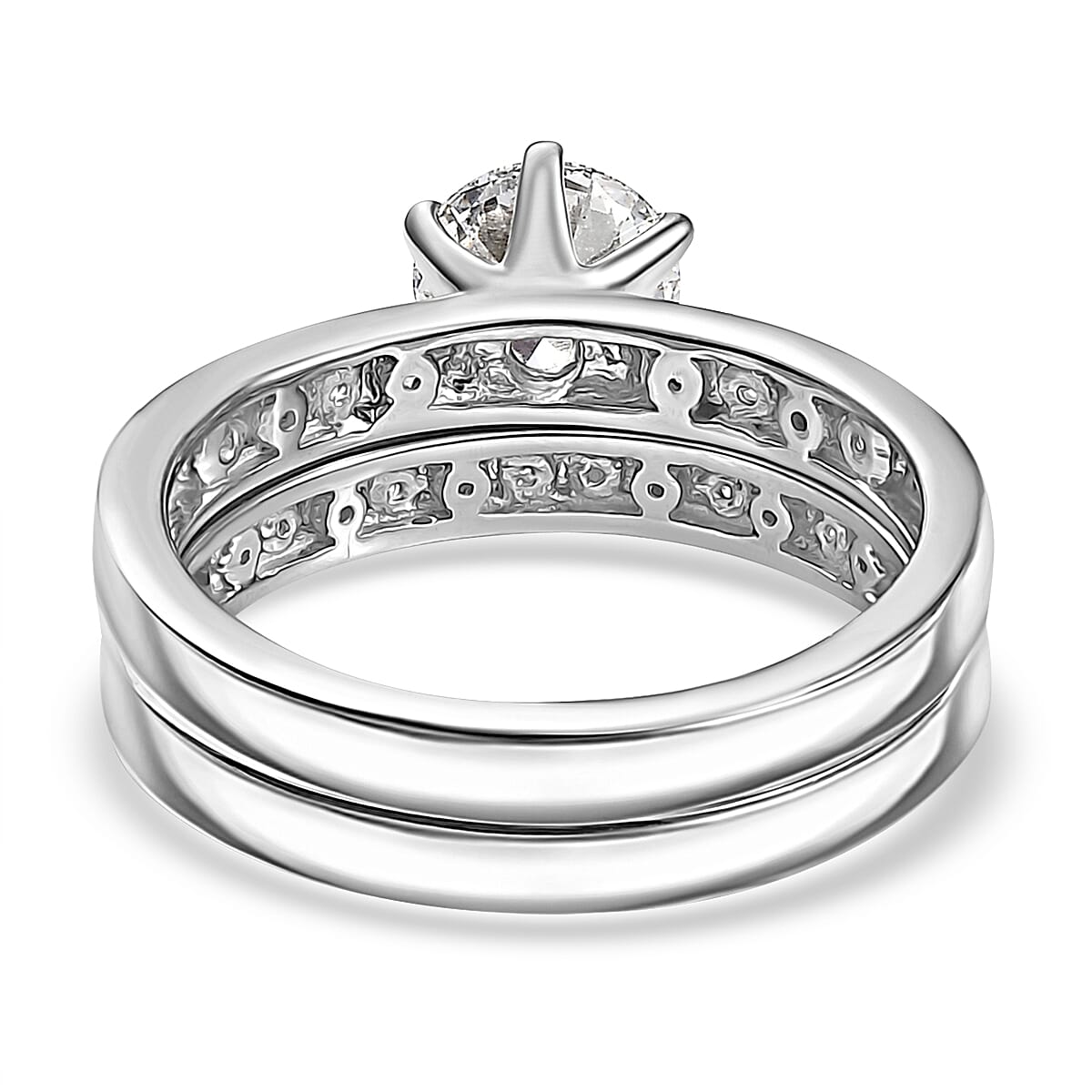 Set of 2 - 950 Platinum SGL Certified (VS-G-H) Lab Grown Diamond Ring 1.50 Ct, Platinum Wt. 8.40 Gms. Set of 2 - 950 Platinum SGL Certified (VS-G-H) Lab Grown Diamond Ring 1.50 Ct, Platinum Wt. 8.40 Gms.