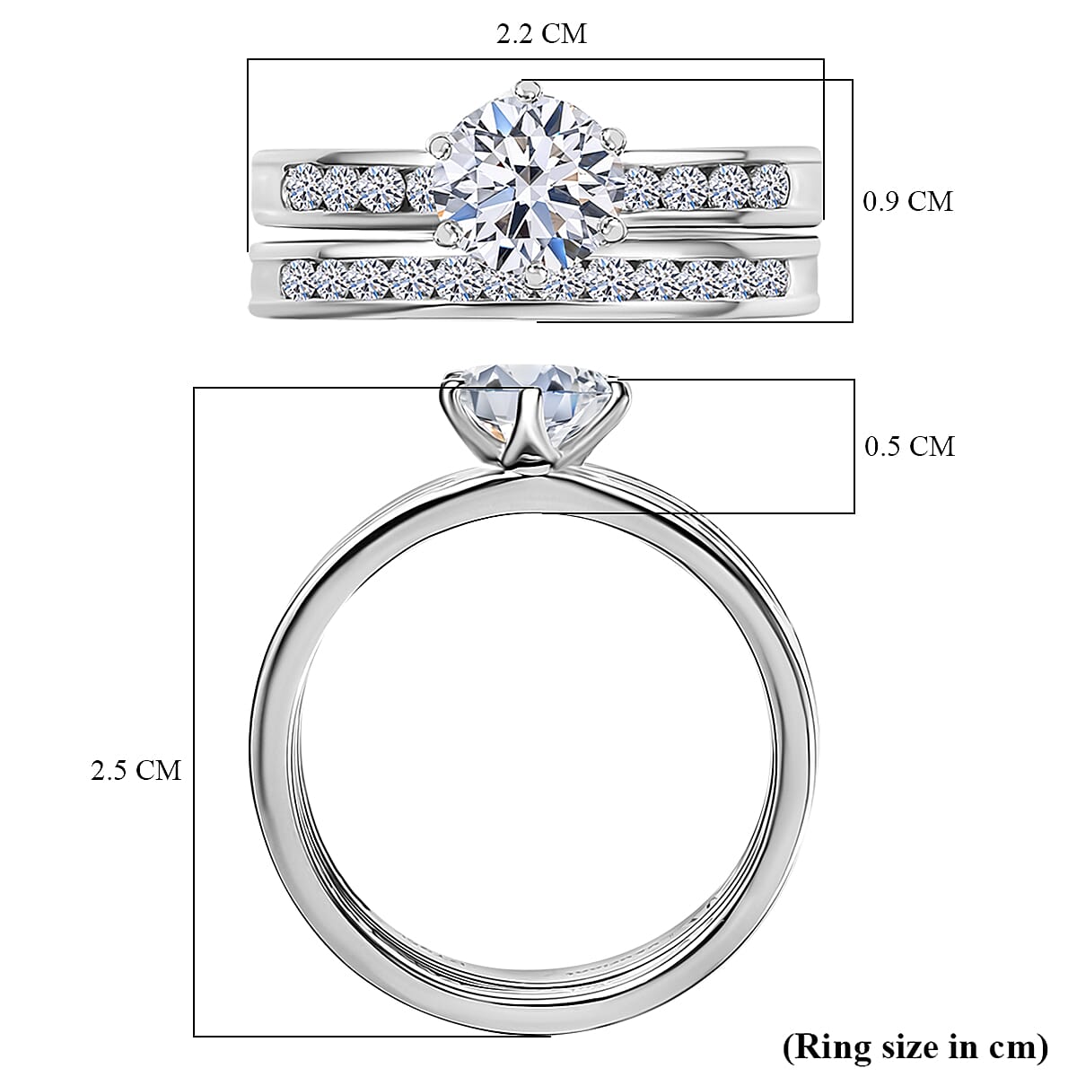 Set of 2 - 950 Platinum SGL Certified (VS-G-H) Lab Grown Diamond Ring 1.50 Ct, Platinum Wt. 8.40 Gms. Set of 2 - 950 Platinum SGL Certified (VS-G-H) Lab Grown Diamond Ring 1.50 Ct, Platinum Wt. 8.40 Gms.