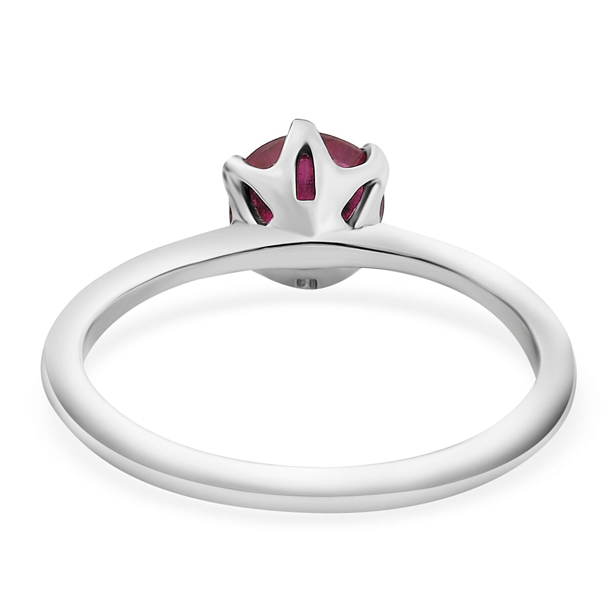 3 Piece Set - African Ruby Solitaire Stud Push Post Earring, Pendant and Solitaire Ring in Rhodium Overlay Sterling Silver 4.37 Ct. 3 Piece Set - African Ruby Solitaire Stud Push Post Earring, Pendant and Solitaire Ring in Rhodium Overlay Sterling Silver 4.37 Ct.