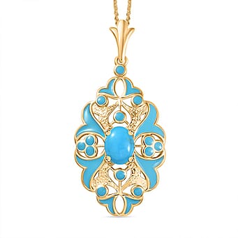 https://tjcuk.sirv.com/Products/43/5/4356508/Sleeping-Beauty-Turquoise-Pendant-with-Chain-Size-20-in-18K-YG-Vermeil_4356508.jpg?w=342&h=342