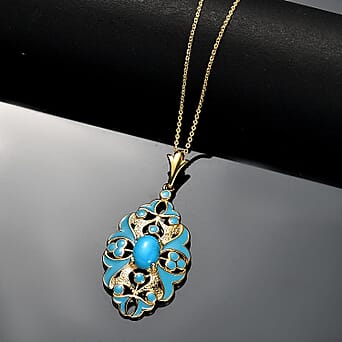 https://tjcuk.sirv.com/Products/43/5/4356508/Sleeping-Beauty-Turquoise-Pendant-with-Chain-Size-20-in-18K-YG-Vermeil_4356508_2.jpg?w=342&h=342