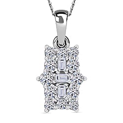 LUXURIANT 0.5 Ct. Lab Grown Diamond Boat Pendant with Chain (Size 20) in 18K Vermeil Yellow Gold Plated Sterling Silver (SI G/H)