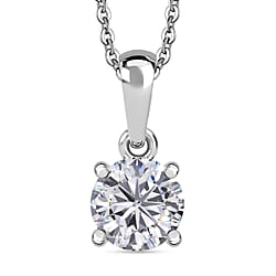 Moissanite Solitaire set(cp) in 18K Rose Gold Vermeil Sterling Silver
