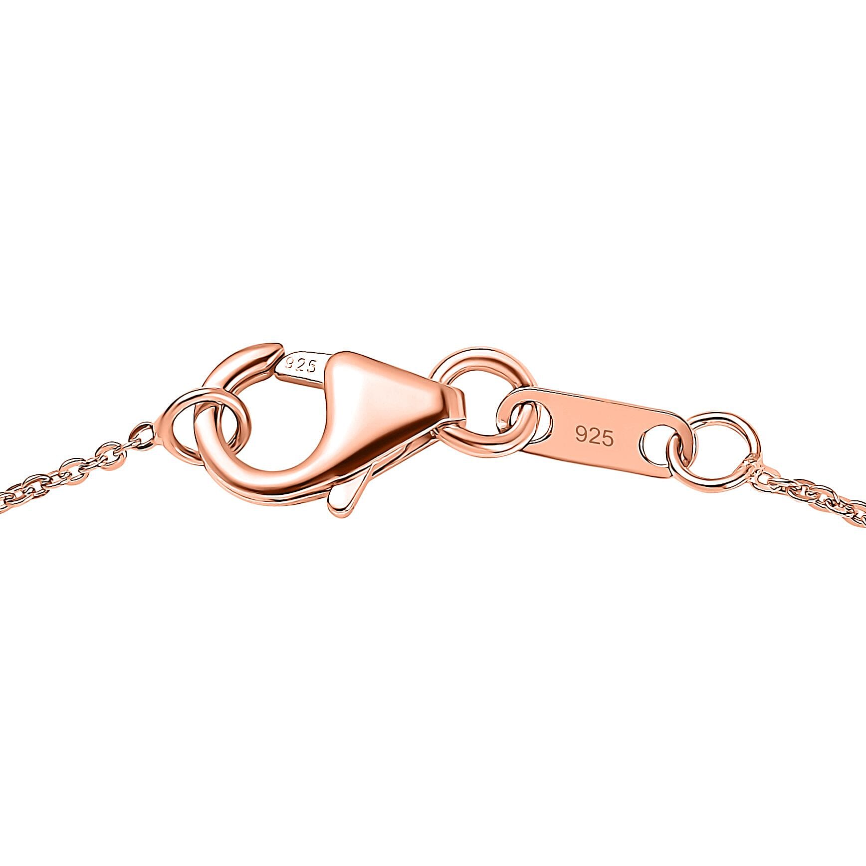 Tanzanite, Pink Sapphire & White Zircon Pendant with Chain (Size 20) in 18K Vermeil Rose Gold Plated Sterling Silver 2.56 Ct. Tanzanite, Pink Sapphire & White Zircon Pendant with Chain (Size 20) in 18K Vermeil Rose Gold Plated Sterling Silver 2.56 Ct.