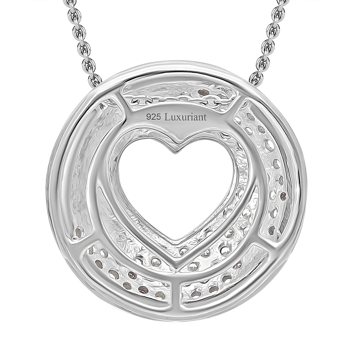 Luxuriant Diamond Lab Grown Diamond (SI-G-H) Pendant with Chain (Size - 18-2 Ext.) with Spring Ring Clasp in Rose & Yellow Gold Plated and Rhodium Overlay Sterling Silver 0.34 Ct.