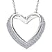 Luxuriant Diamond Lab Grown Diamond (SI-G-H) Pendant with Chain (Size - 18-2 Ext.) with Spring Ring Clasp in Vermeil Rose Gold Plated & Rhodium Overlay Sterling Silver 0.33 Ct.