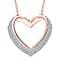Luxuriant Diamond Lab Grown Diamond (SI-G-H) Pendant with Chain (Size - 18-2 Ext.) with Spring Ring Clasp in Vermeil Rose Gold Plated & Rhodium Overlay Sterling Silver 0.33 Ct.