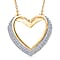 Luxuriant Diamond Lab Grown Diamond (SI-G-H) Pendant with Chain (Size - 18-2 Ext.) with Spring Ring Clasp in Vermeil Rose Gold Plated & Rhodium Overlay Sterling Silver 0.33 Ct.