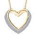 Luxuriant Diamond Lab Grown Diamond (SI-G-H) Pendant with Chain (Size - 18-2 Ext.) with Spring Ring Clasp in Vermeil Rose Gold Plated & Rhodium Overlay Sterling Silver 0.33 Ct.
