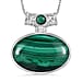 Malachite Pendant with Chain (Size - 20) 80.50 Ct.