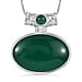 Malachite Pendant with Chain (Size - 20) 80.50 Ct.