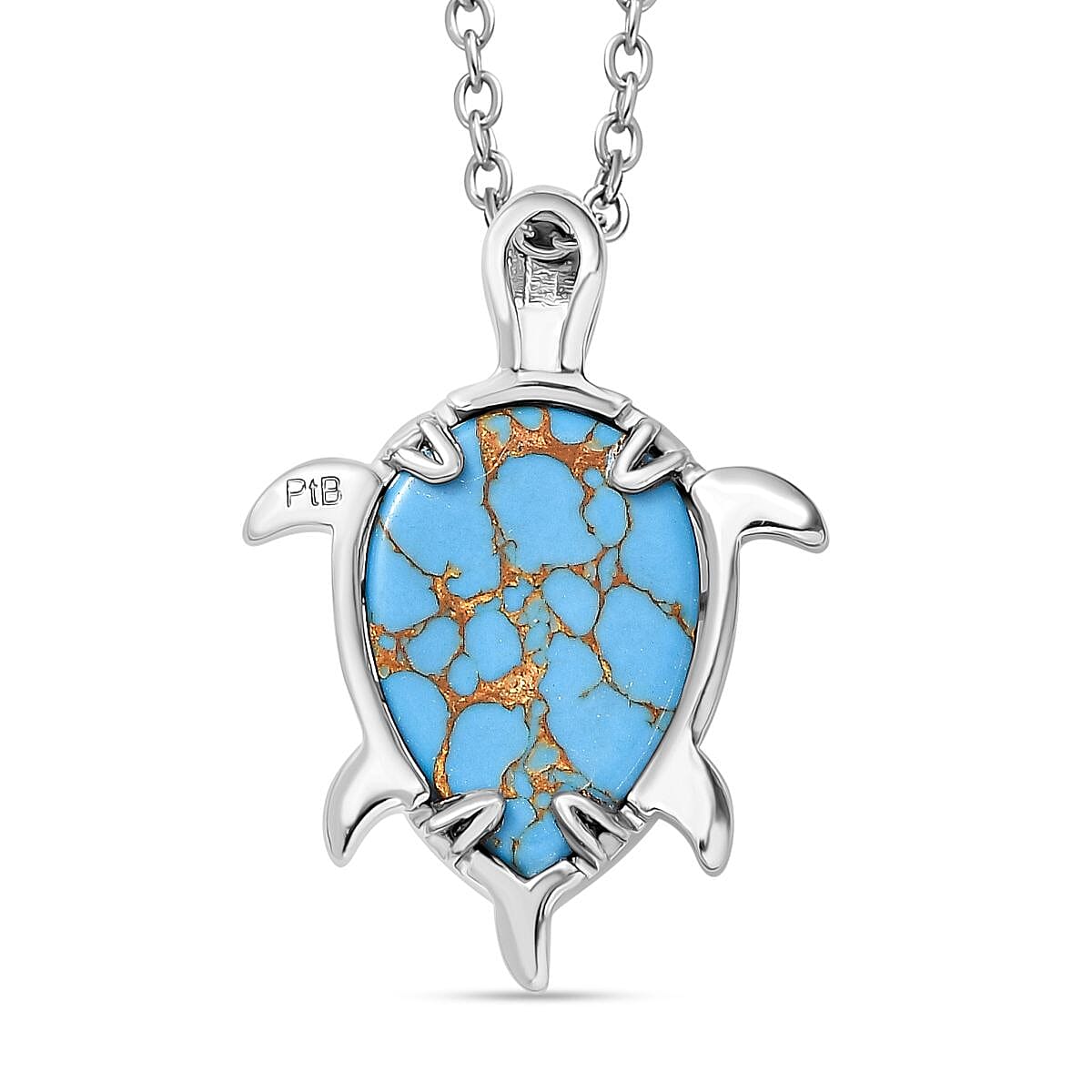 Tucson Find- Blue Turquoise Pendant with Chain (Size 20) 5.19 Ct. Tucson Find- Blue Turquoise Pendant with Chain (Size 20) 5.19 Ct.