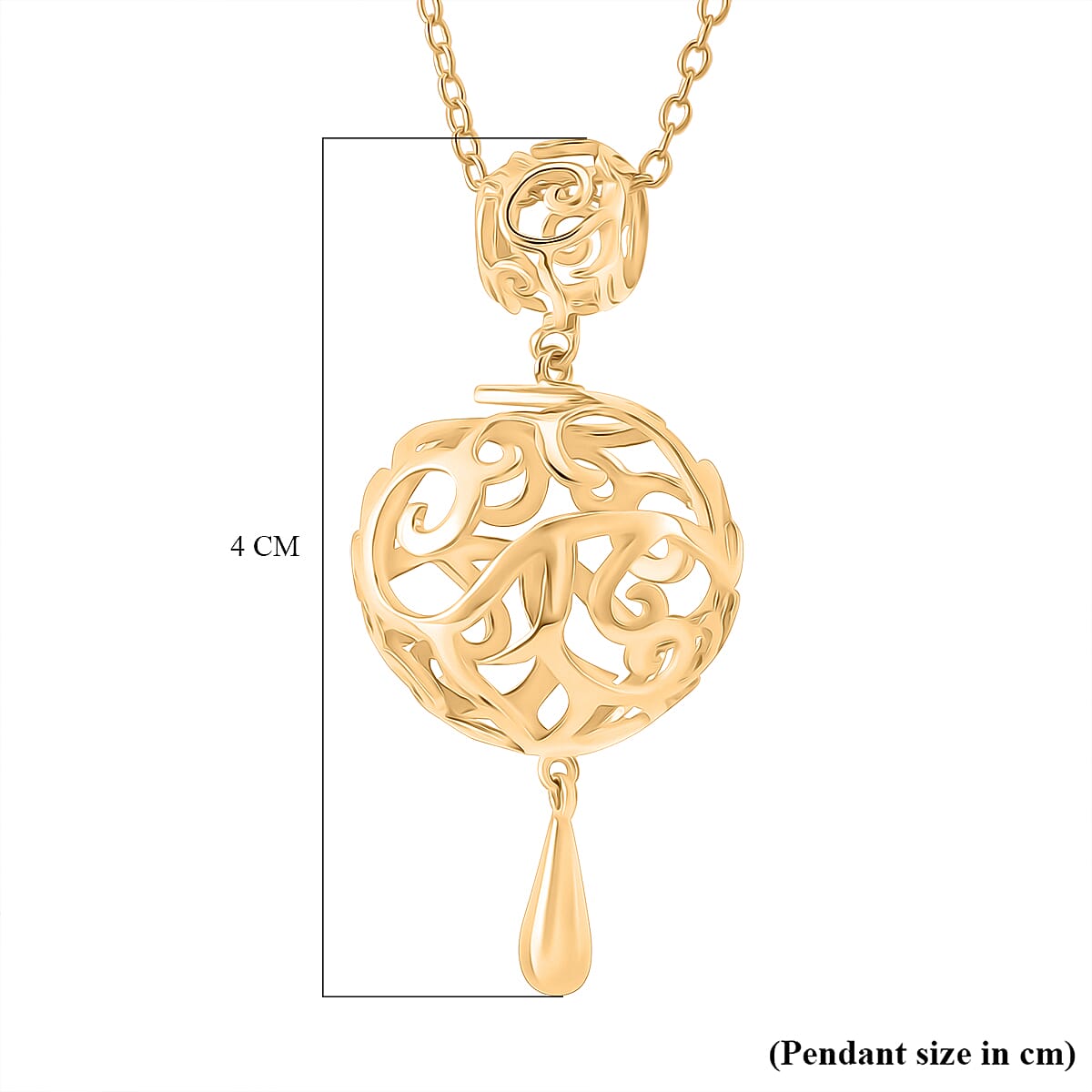 LucyQ - Air Drip Collection Pendant with Chain (Size 18) in 18K Vermeil Yellow Gold Plated Sterling Silver LucyQ - Air Drip Collection Pendant with Chain (Size 18) in 18K Vermeil Yellow Gold Plated Sterling Silver