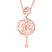 Lucy Q - Air Drip Collection Openwork Ball Pendant with Chain (Size 18) in Rhodium Overlay Sterling Silver
