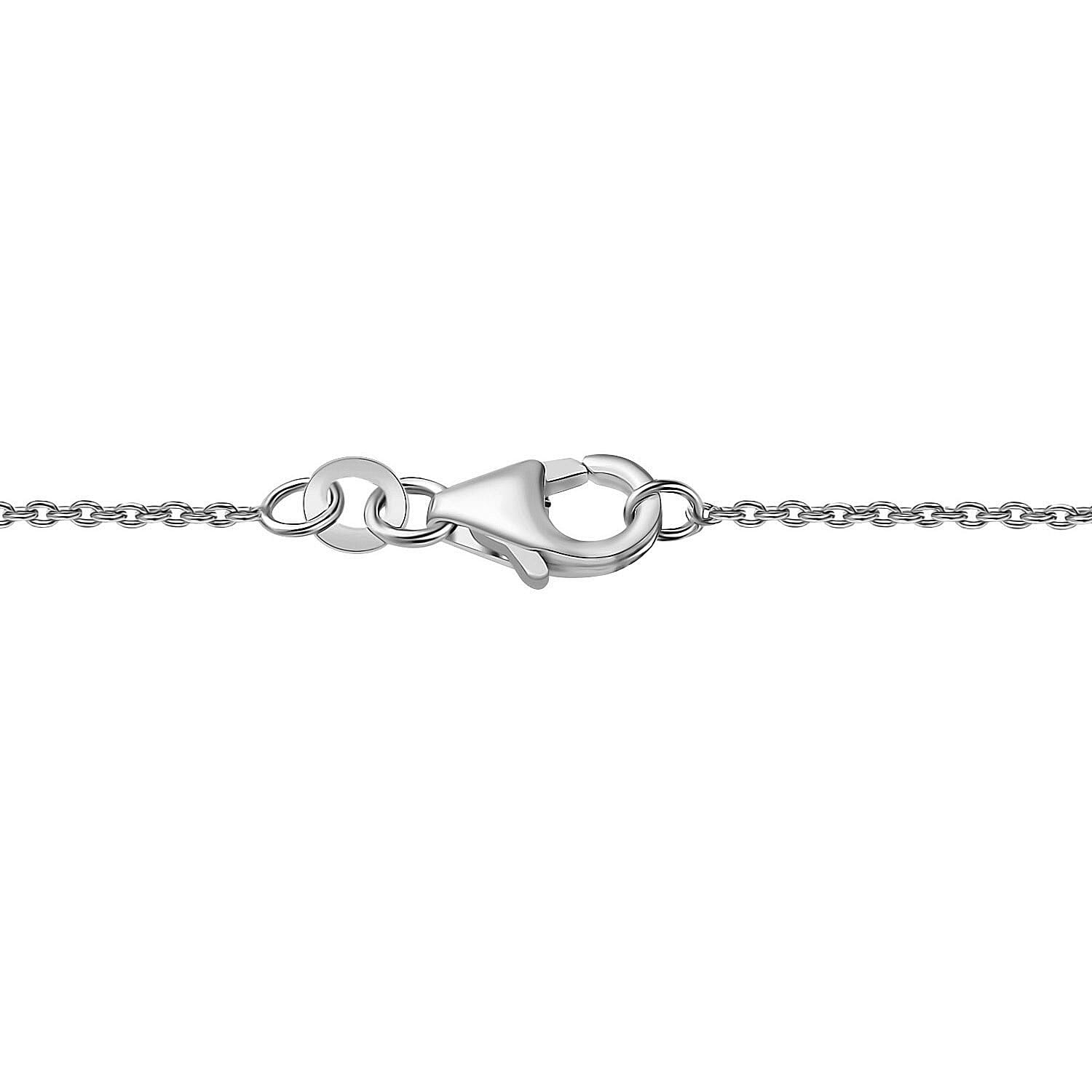 LucyQ - Air Drip Collection White Zircon Necklace with Chain (Size 20) in Rhodium Overlay Sterling Silver 1.08 Ct. LucyQ - Air Drip Collection White Zircon Necklace with Chain (Size 20) in Rhodium Overlay Sterling Silver 1.08 Ct.