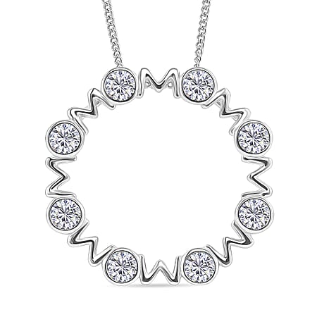 RADIANTA GRA Certified Moissanite D-VVS1 Pendant with Chain (Size 18) in Rhodium Overlay Sterling Silver 1.60 Ct. RADIANTA GRA Certified Moissanite D-VVS1 Pendant with Chain (Size 18) in Rhodium Overlay Sterling Silver 1.60 Ct.