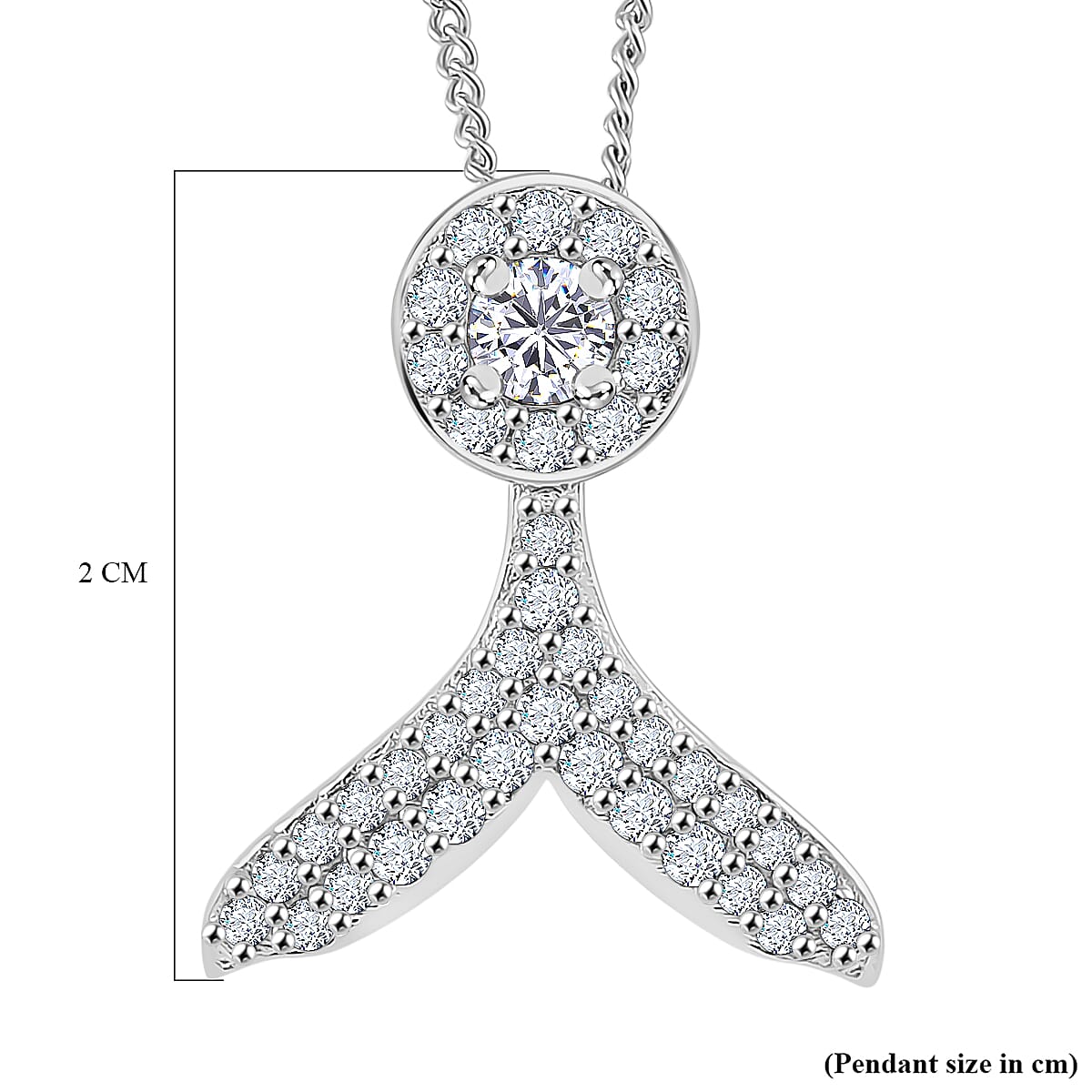 RADIANTA Premium D Colour VVS1 GRA Certified (VVS1-D) Moissanite Pendant with Chain (Size 18) in Rhodium Overlay Sterling Silver RADIANTA Premium D Colour VVS1 GRA Certified (VVS1-D) Moissanite Pendant with Chain (Size 18) in Rhodium Overlay Sterling Silver