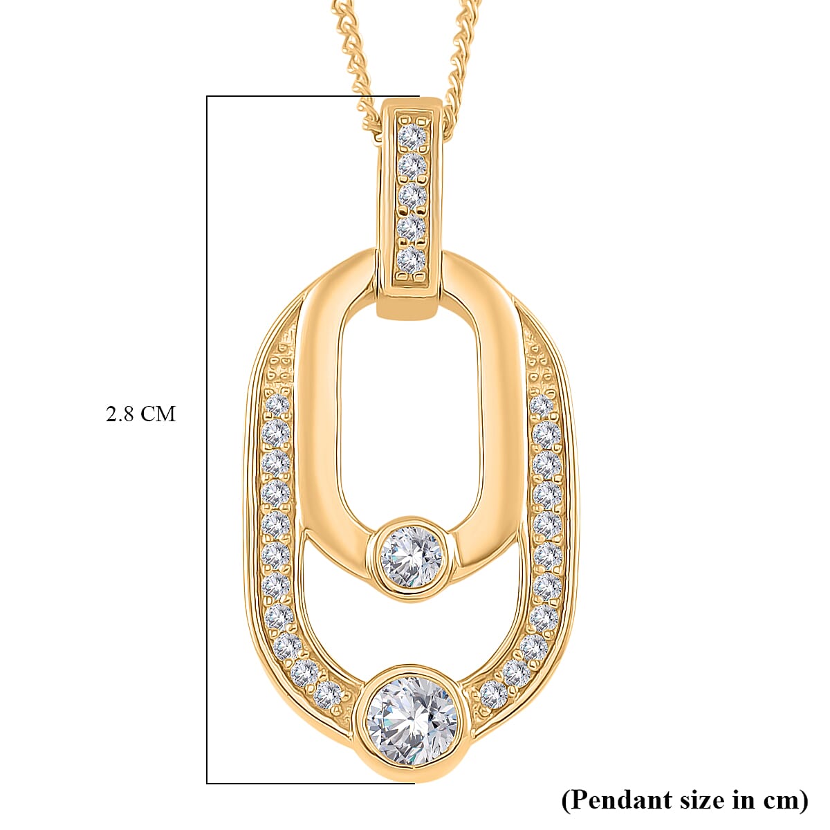 RADIANTA Premium D Colour VVS1 - GRA Certified (VVS1-D) Moissanite Pendant with Chain (Size 18) in 18K Vermeil Yellow Gold Plated Sterling Silver RADIANTA Premium D Colour VVS1 - GRA Certified (VVS1-D) Moissanite Pendant with Chain (Size 18) in 18K Vermeil Yellow Gold Plated Sterling Silver
