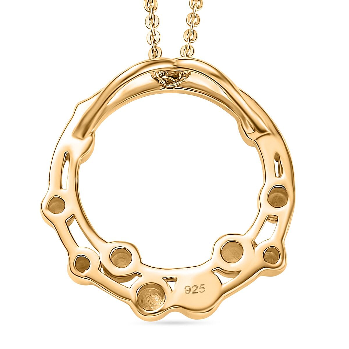One Time Designer Closeout Deal - Bubble Pendant with Chain (Size 20) in Yellow Gold Overlay Sterling Silver One Time Designer Closeout Deal - Bubble Pendant with Chain (Size 20) in Yellow Gold Overlay Sterling Silver