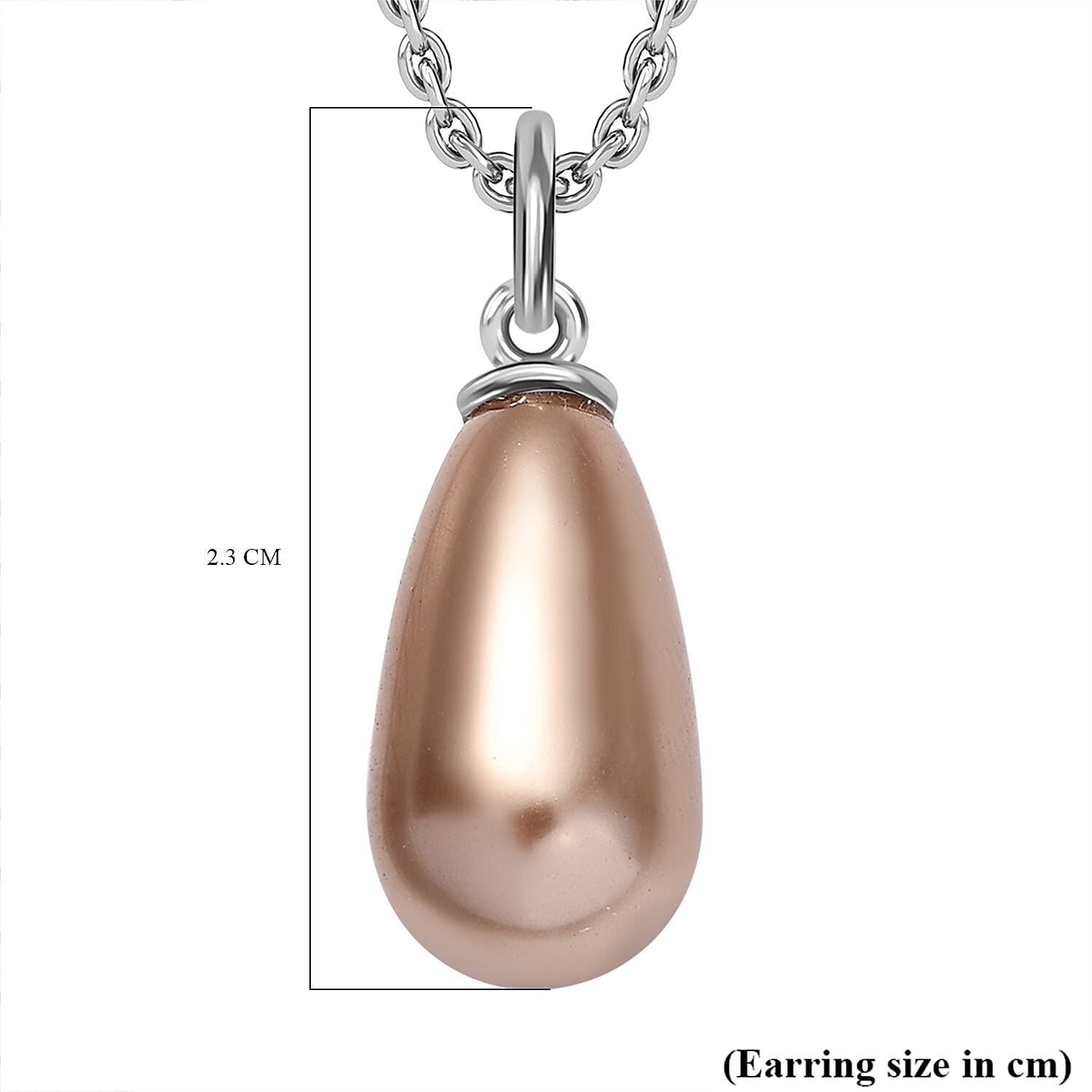 Metallic Rose Gold Swarovski Crystal Pendant with Chain (Size 20) in Platinum Overlay Sterling Silver 7.92 Ct. Metallic Rose Gold Swarovski Crystal Pendant with Chain (Size 20) in Platinum Overlay Sterling Silver 7.92 Ct.