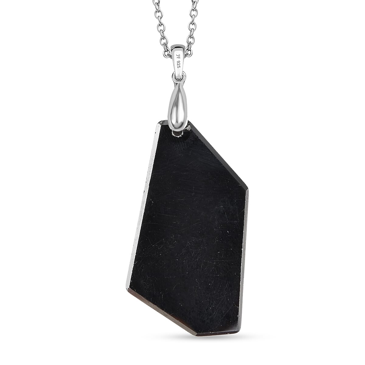 Silver Night Swarovski Crystal Pendant with Chain (Size 20) in Platinum Overlay Sterling Silver 43.87 Ct.