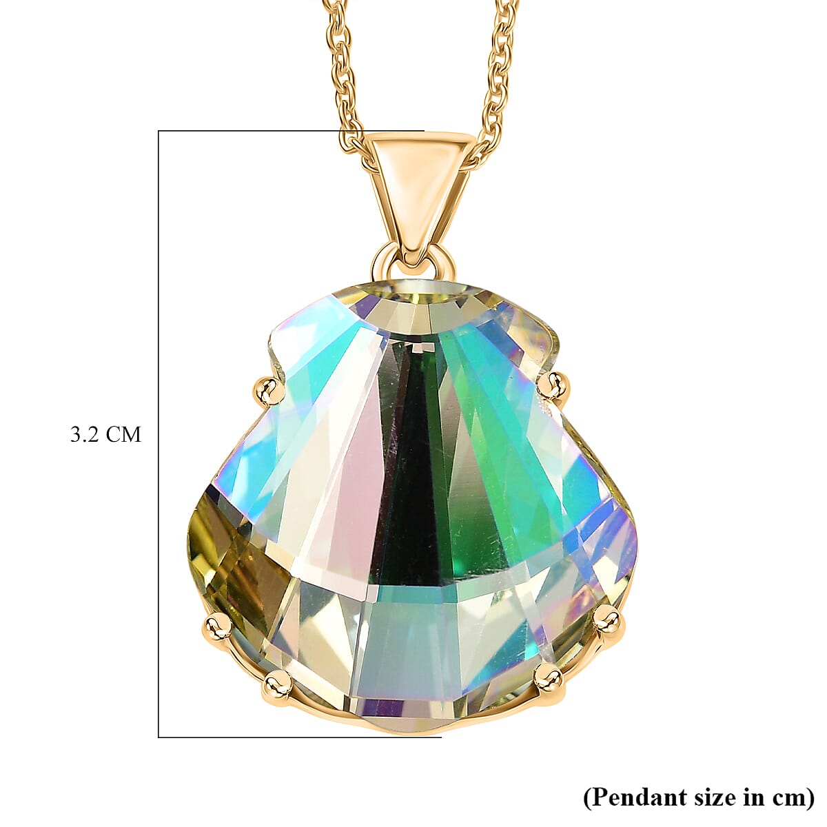 Closeout Deal - Lumingreen Swarovski Crystal Pendant with Chain (Size 20) 29.94 Ct. Closeout Deal - Lumingreen Swarovski Crystal Pendant with Chain (Size 20) 29.94 Ct.