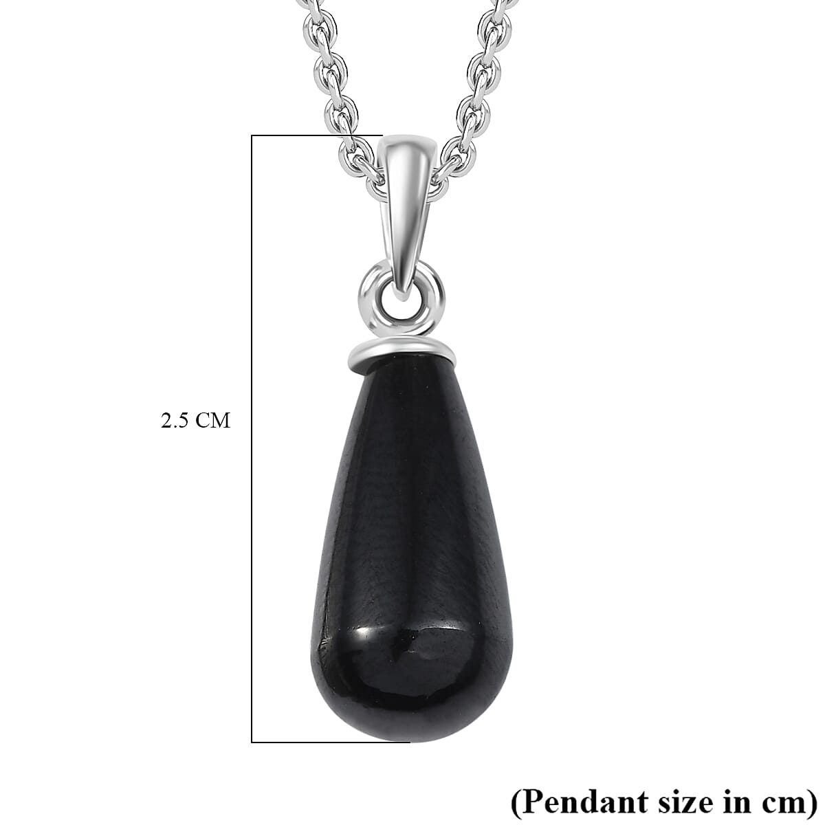 Black Spinel Pendant with Chain (Size 20) in Starling Silver 9.70 Ct. Black Spinel Pendant with Chain (Size 20) in Starling Silver 9.70 Ct.
