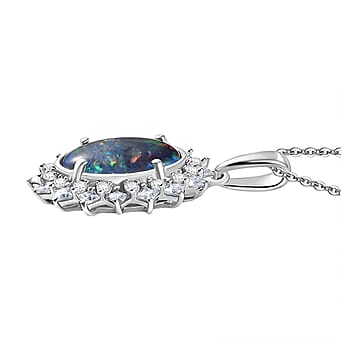 https://tjcuk.sirv.com/Products/43/7/4374549/Boulder-Opal-Triplet-Moissanite-Pendant-with-Chain-Size-20-in-Rhodium-_4374549_3.jpg?w=342&h=342