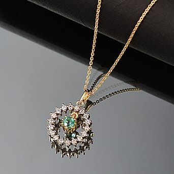 https://tjcuk.sirv.com/Products/43/7/4375324/Colombian-Emerald-White-Zircon-Pendant-with-Chain-Size-20-in-18K-YG-Ve_4375324_2.jpg?w=342&h=342