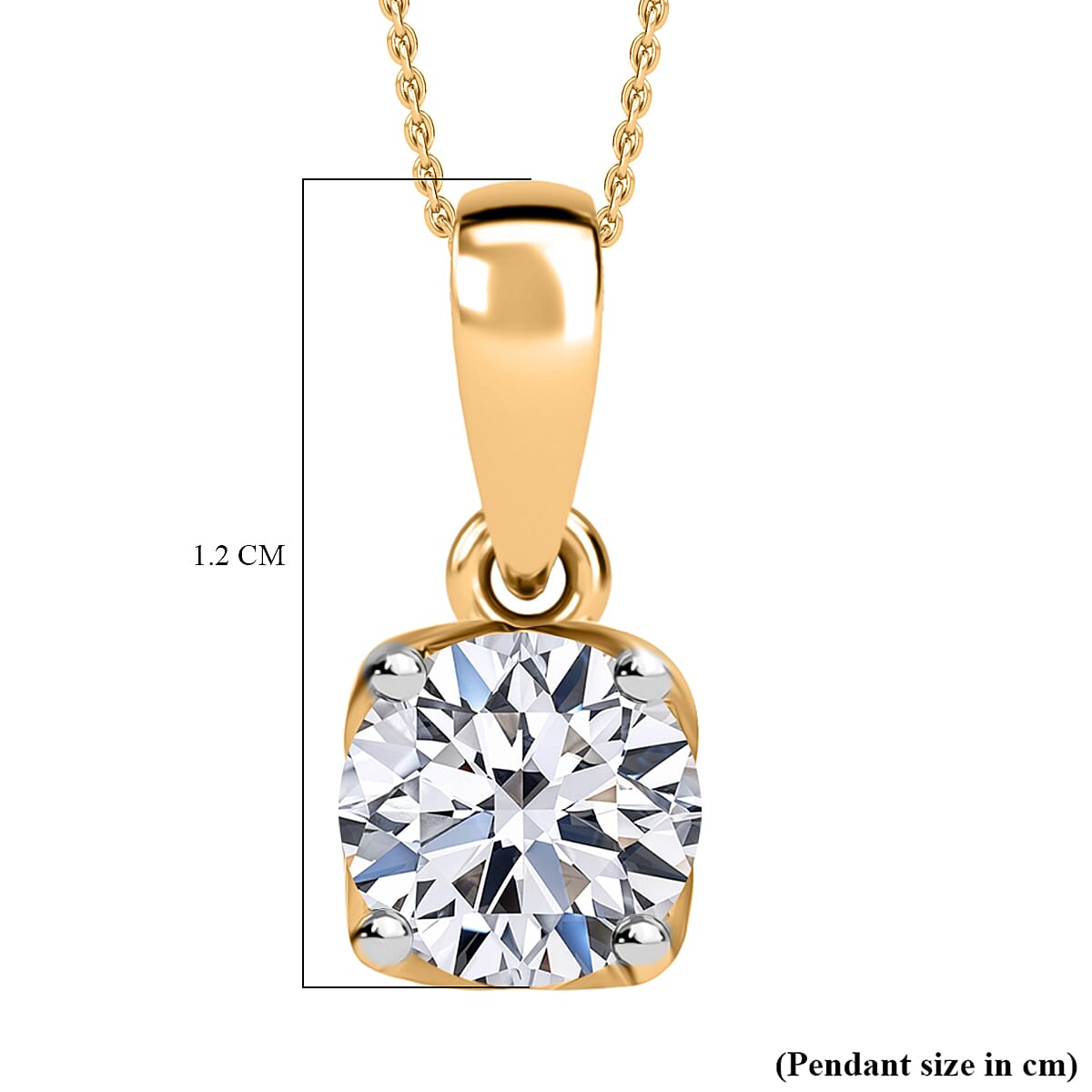 Luxuriant Diamond Lab Grown Diamond Pendant with Chain (Size 20) in Vermeil Yellow Gold Plated Sterling Silver 0.50 Ct. Luxuriant Diamond Lab Grown Diamond Pendant with Chain (Size 20) in Vermeil Yellow Gold Plated Sterling Silver 0.50 Ct.
