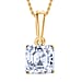 LUXURIANT Pear Cut Lab Grown Diamond Pendant with Chain (Size 18/20) in Vermeil Yellow Gold Plated Sterling Silver 1 Ct.