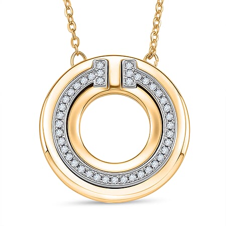 Designer Inspired - White Cubic Zirconia Pendant with Chain (Size 20 - 2 Ext)