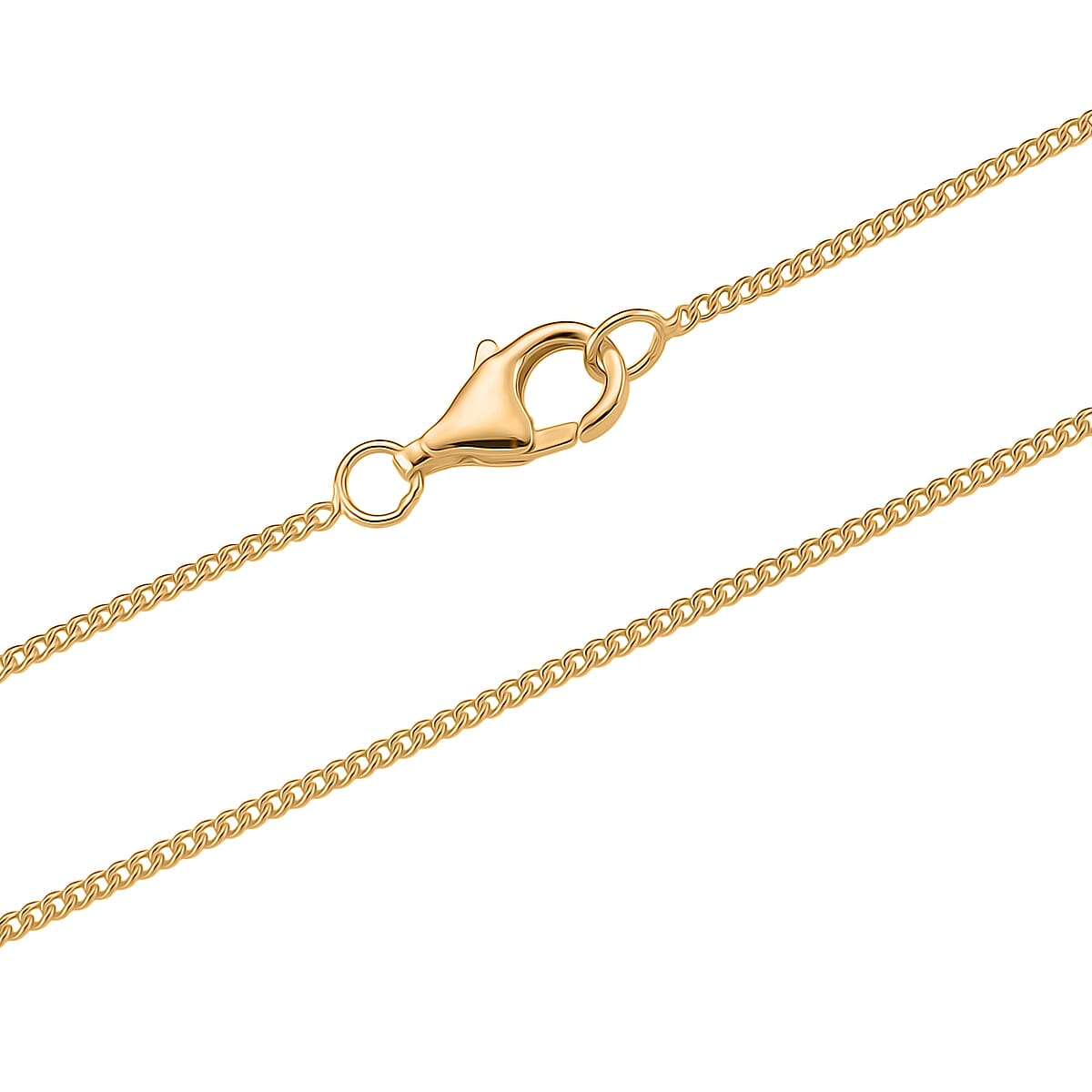 Green Jade Pendant with Chain (Size 18) in 18K Vermeil Yellow Gold Plated Sterling Silver 27.11 Ct.