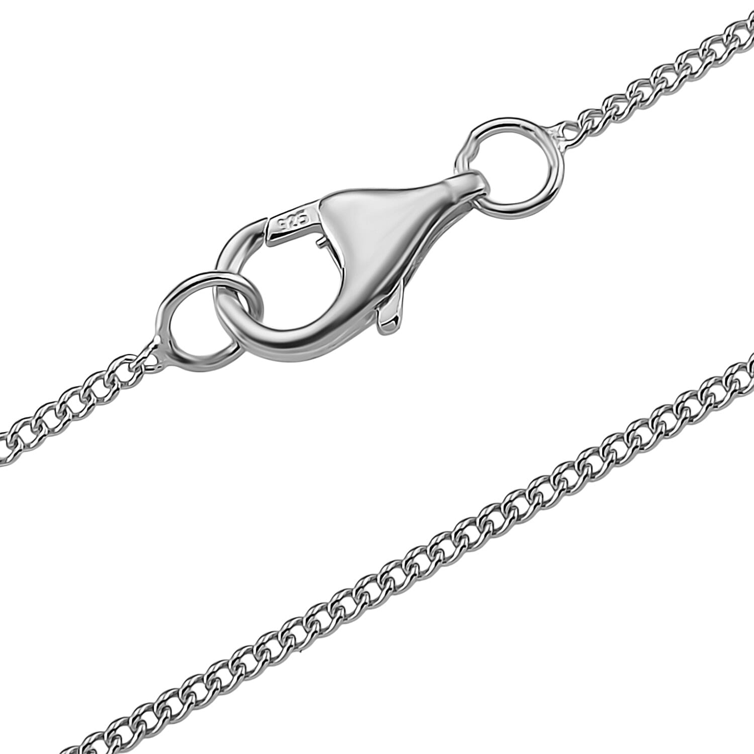 Moissanite Pendant with Chain (Size 18) in Rhodium Overlay Sterling Silver