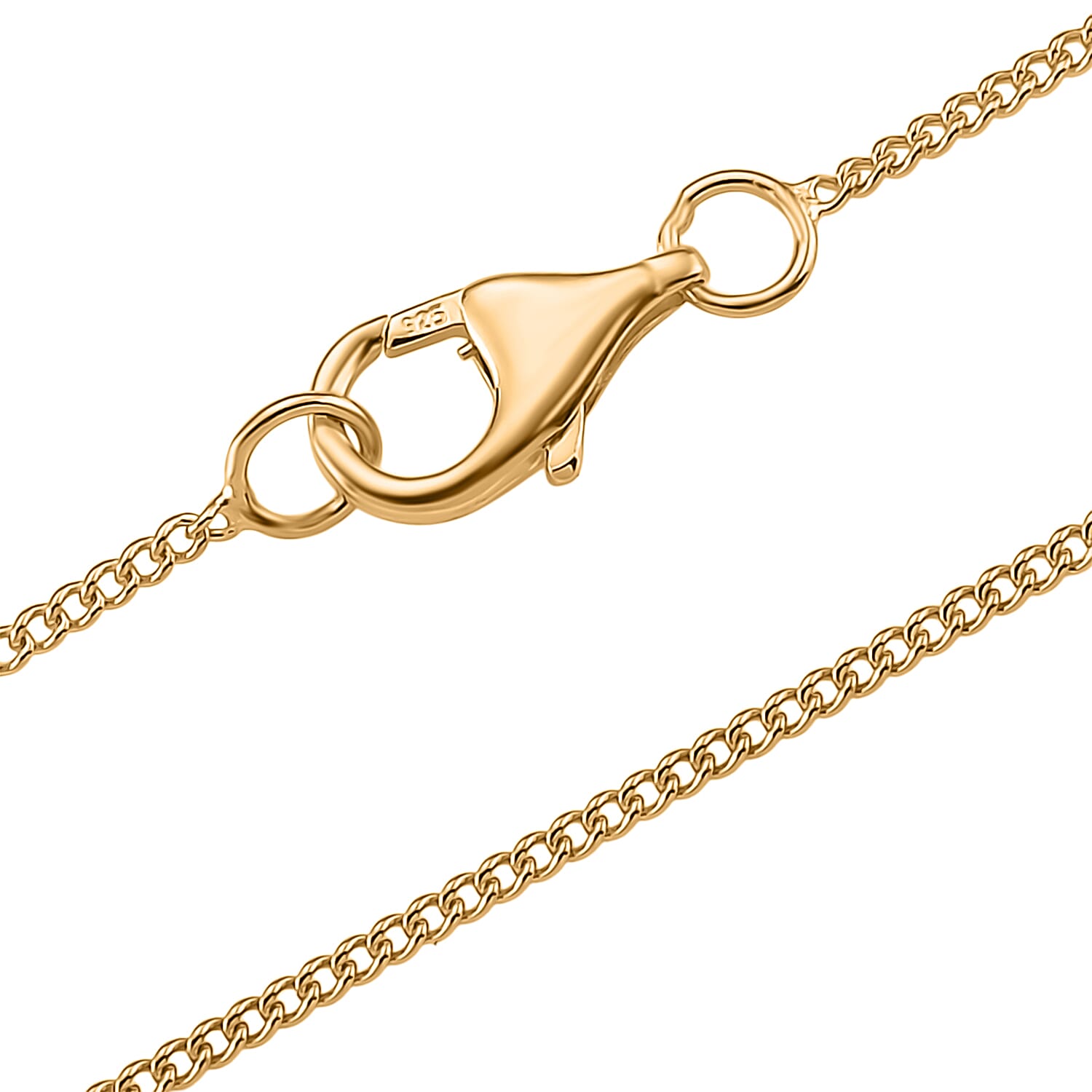 Moissanite Pendant with Chain (Size 18) in Yellow Gold Plated Sterling Silver