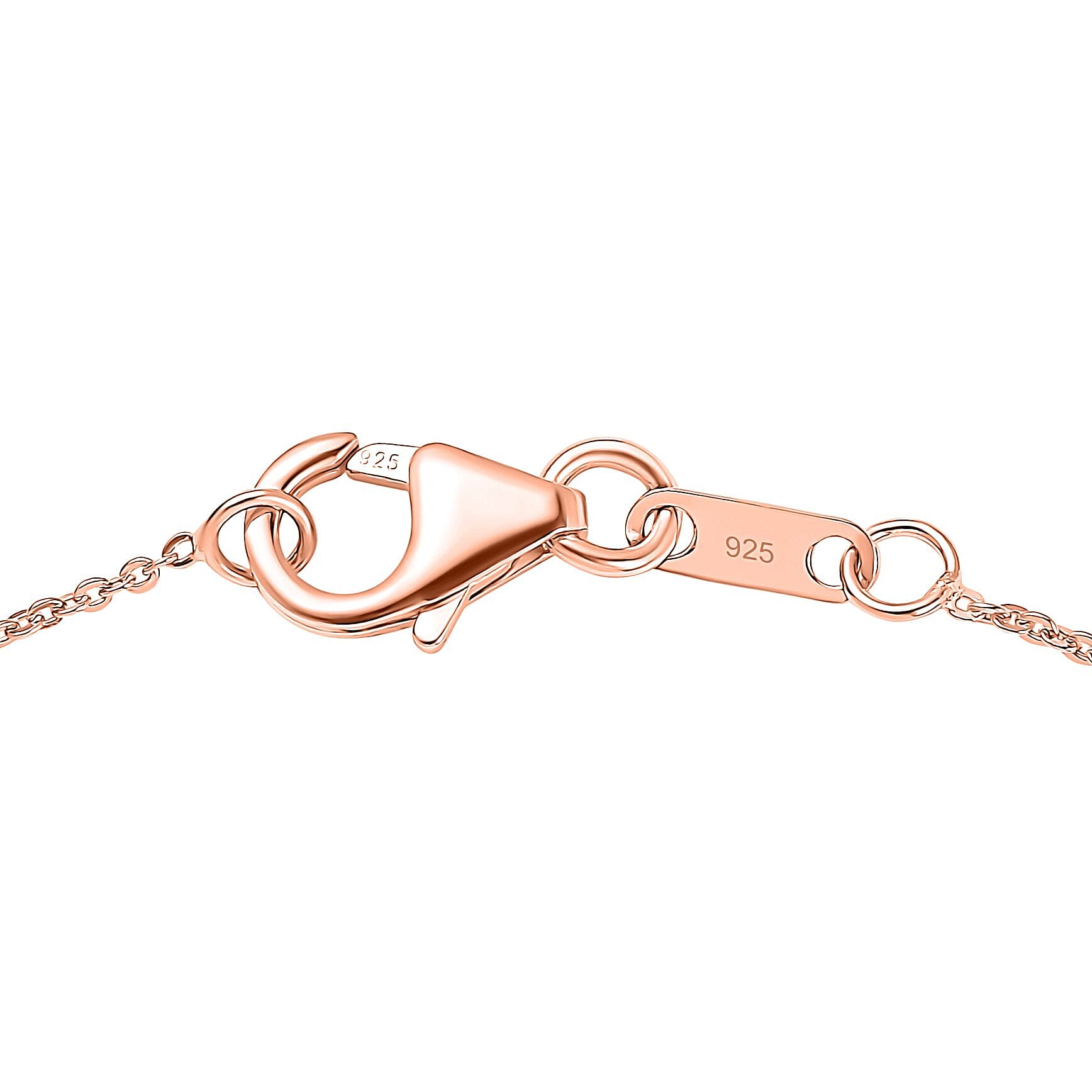 GP Italian Garden Collection - Pink Amethyst, White Zircon & Blue Sapphire Pendant with Chain (Size 20) in 18K Vermeil Rose Gold Plated Sterling Silver 16.68 Ct. GP Italian Garden Collection - Pink Amethyst, White Zircon & Blue Sapphire Pendant with Chain (Size 20) in 18K Vermeil Rose Gold Plated Sterling Silver 16.68 Ct.