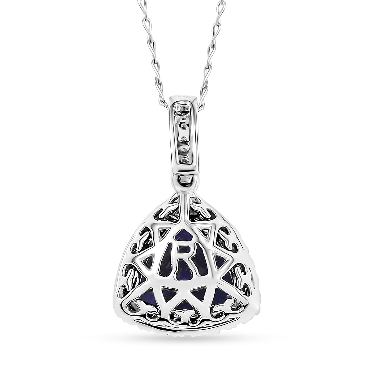 Tanzanite  950 Platinum,  White Diamond Pendant with Chain (Size 20) 0.25ct, Platinum Wt. 5 Gms  3.910  Ct.
