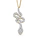 White Zircon Pendant with Chain (Size 20) in 18K Vermeil Rose Gold Plated Sterling Silver 1.15 Ct.