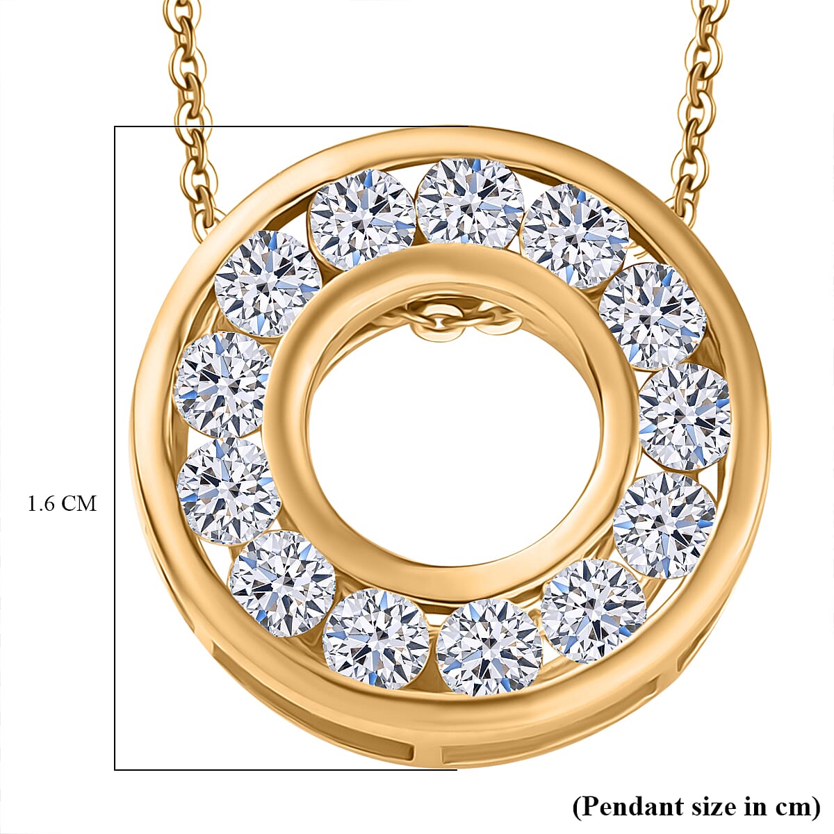 Luxuriant Diamond Lab Grown Diamond (VS-E-F) Pendant with Chain (Size 20) in 18K Vermeil Yellow Gold Plated Sterling Silver 1.00 Ct. Luxuriant Diamond Lab Grown Diamond (VS-E-F) Pendant with Chain (Size 20) in 18K Vermeil Yellow Gold Plated Sterling Silver 1.00 Ct.
