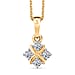 LUXURIANT Lab Grown Diamond Pendant with Chain (Size 20) in Rhodium Overlay Sterling Silver (SI-GH)