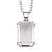Austrian Pink Crystal Solitaire Pendant with Chain (Size 20-2 Ext) with Lobster Clasp in Rose Gold Tone