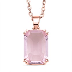 Austrian Purple Crystal Solitaire Pendant with Chain (Size 20-2 Ext) with Lobster Clasp in White Tone