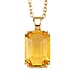 Austrian Pink Crystal Solitaire Pendant with Chain (Size 20-2 Ext) with Lobster Clasp in Rose Gold Tone