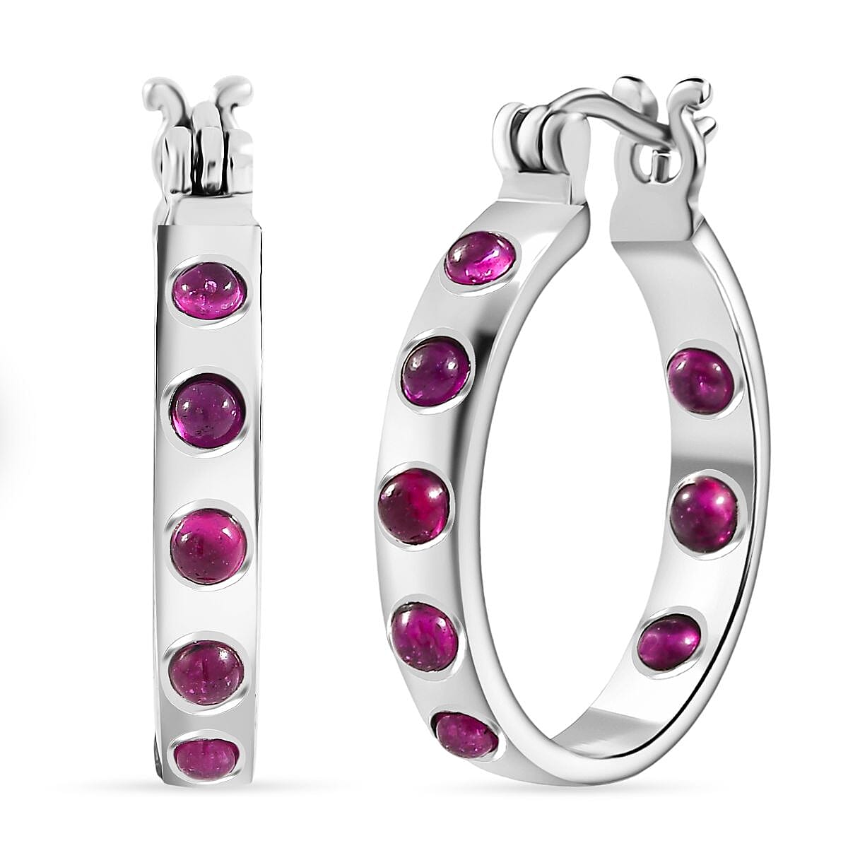 EverTrue 2 Piece Set - J Hoop Half Hoop Earring & Band Ring