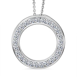 LUXURIANT 1 Ct. Lab Grown Diamond Circle of Life Pendant with Chain (Size 20) in 18K Vermeil Yellow Gold Over Sterling Silver